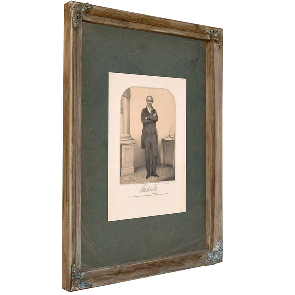 Sam Houston 1852 — Verdigris Framed Canvas Print | Bella Frye