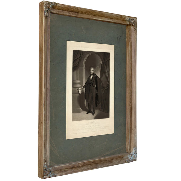 James Knox Polk President of the United States 1845 — Verdigris Framed Canvas Print | Bella Frye
