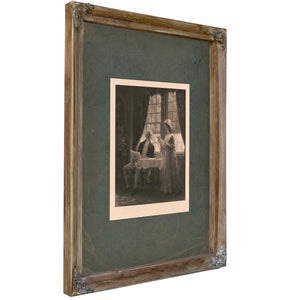 Washington and Nellie Custis at Mount Vernon 198 — Verdigris Framed Canvas Print | Bella Frye