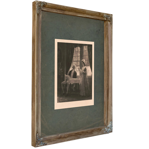Washington and Nellie Custis at Mount Vernon 198 — Verdigris Framed Canvas Print | Bella Frye