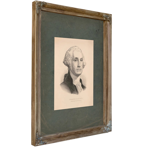 George Washington 19th Century 2 — Verdigris Framed Canvas Print | Bella Frye