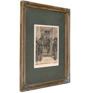 The Last Moments of John Brown Leaving the Jail on the Morning of His Execution 1885 — Verdigris Framed Canvas Print | Bella 