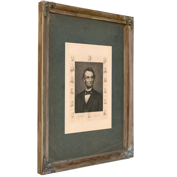 Abraham Lincoln 1911 — Verdigris Framed Canvas Print | Bella Frye