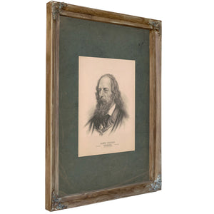 Alfred Tennyson Born August 6 189 Died October 6 1892 19 — Verdigris Framed Canvas Print | Bella Frye