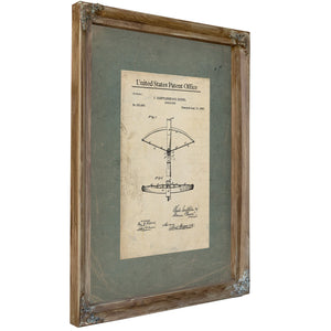 United States Patent No. 23896 Cross Bow by C Sanftleben H Russel Patented August 1 188 — Verdigris Framed Canvas Print | Bel