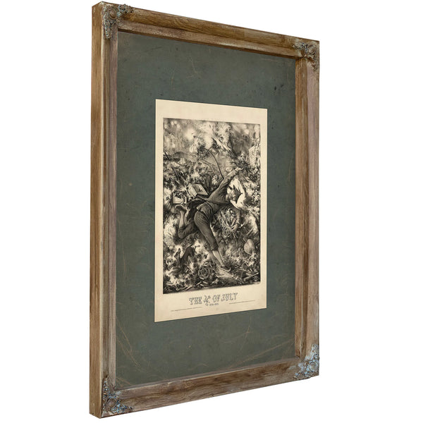The 4th of July 1872 — Verdigris Framed Canvas Print | Bella Frye