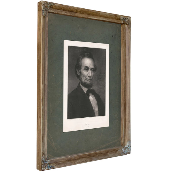 Abraham Lincoln 1877 — Verdigris Framed Canvas Print | Bella Frye