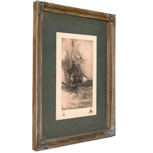 Burning of the Congress 1892 — Verdigris Framed Canvas Print | Bella Frye