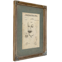 The Gentlemans Vanity Device — Patent Drawing No 278999 — Verdigris Framed Canvas Print | Bella Frye