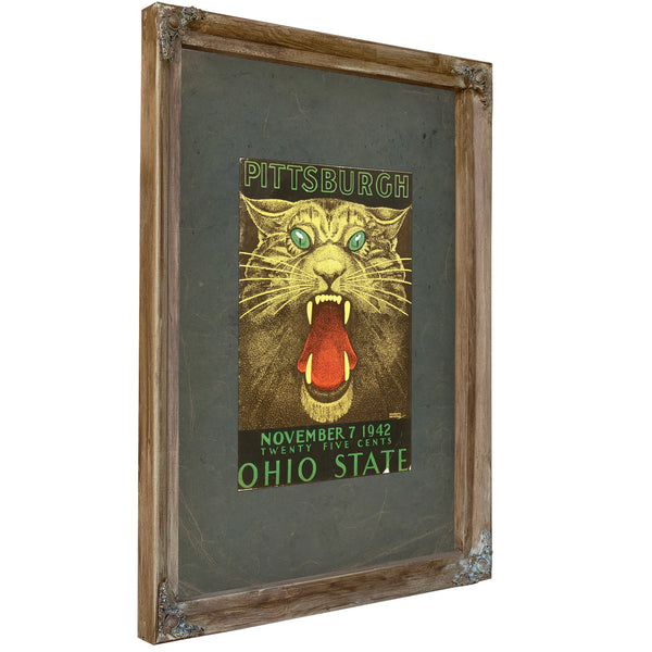Cover Photo of the November 7 1942 University of Pittsburgh Versus the Ohio 16b88 — Verdigris Framed Canvas Print | Bella Fry