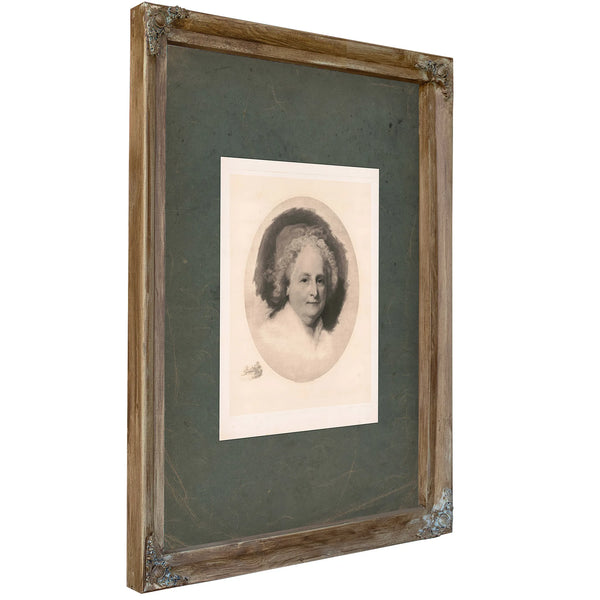 Martha Washington 1893 — Verdigris Framed Canvas Print | Bella Frye