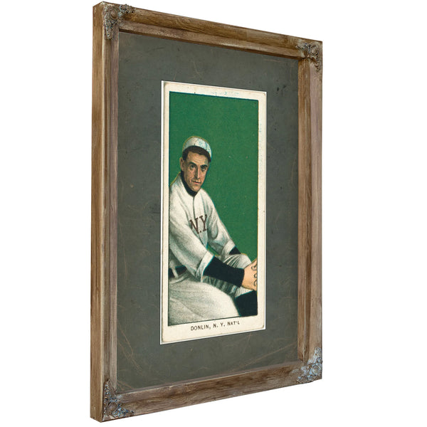 Mike Donlin New York Giants Baseball Card Portrait 2 — Verdigris Framed Canvas Print | Bella Frye