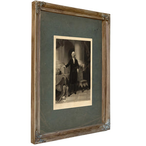 George Washington 1852 — Verdigris Framed Canvas Print | Bella Frye