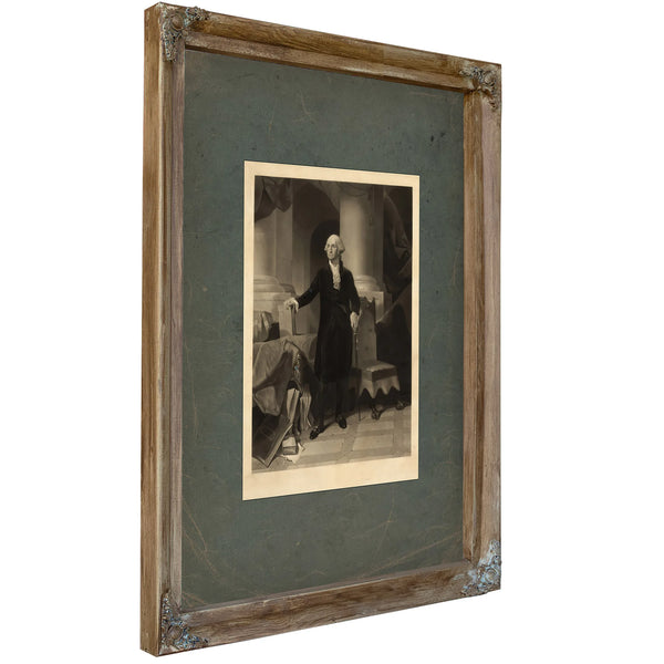 George Washington 1852 — Verdigris Framed Canvas Print | Bella Frye