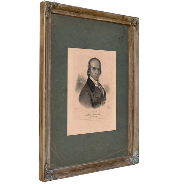 Daniel Webster Secretary of State 1843 — Verdigris Framed Canvas Print | Bella Frye
