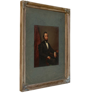 Abraham Lincoln 19th Century — Verdigris Framed Canvas Print | Bella Frye