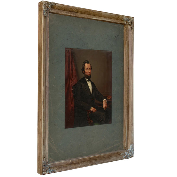 Abraham Lincoln 19th Century — Verdigris Framed Canvas Print | Bella Frye