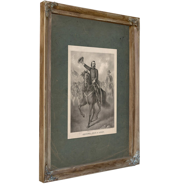 General John Alexander Logan 1874 — Verdigris Framed Canvas Print | Bella Frye