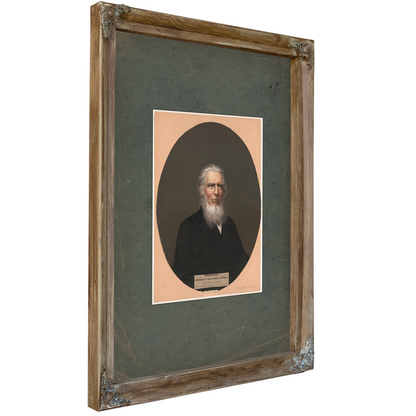 Portrait of Alexander Campbell 1862 — Verdigris Framed Canvas Print | Bella Frye