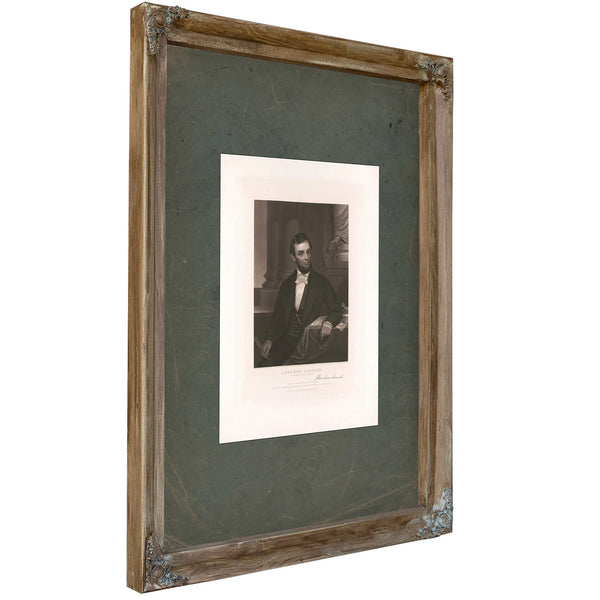 Abraham Lincoln 16th President of the United States 19th Century — Verdigris Framed Canvas Print | Bella Frye