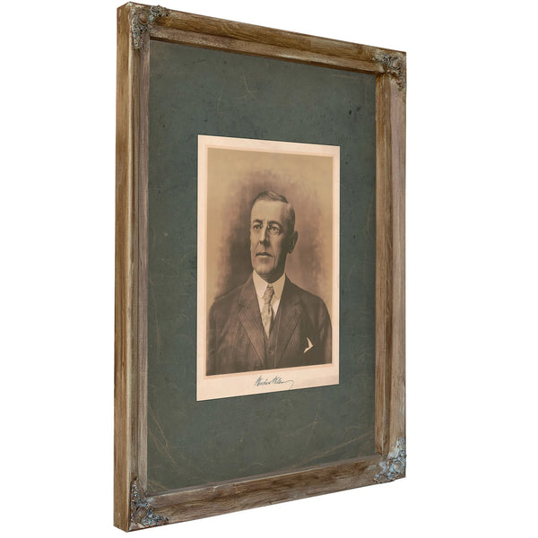 Woodrow Wilson 1913 — Verdigris Framed Canvas Print | Bella Frye