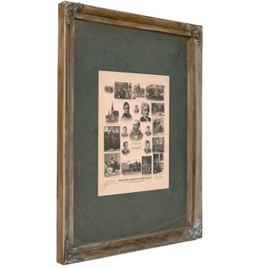 From the Cradle to the Grave Scenes and Incidents in the Life of James a Garfield 1881 — Verdigris Framed Canvas Print | Bell