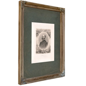 Ambrose Everts Burnside Major General 1865 — Verdigris Framed Canvas Print | Bella Frye