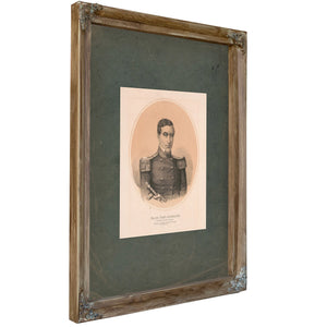 Major Robert Anderson the Heros of Fort Sumter 1861 — Verdigris Framed Canvas Print | Bella Frye