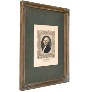 George Washington 1st President of the United States 1846 — Verdigris Framed Canvas Print | Bella Frye
