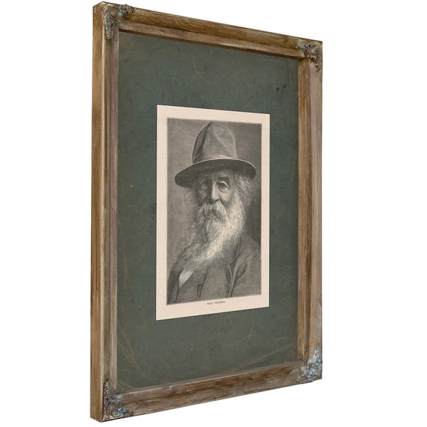 Walt Whitman 19th Century — Verdigris Framed Canvas Print | Bella Frye