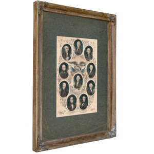 The Presidents of the United States 1842 2 — Verdigris Framed Canvas Print | Bella Frye