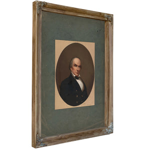 Daniel Webster 1865 — Verdigris Framed Canvas Print | Bella Frye