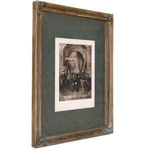 President Abraham Lincoln and His Generals 1884 — Verdigris Framed Canvas Print | Bella Frye