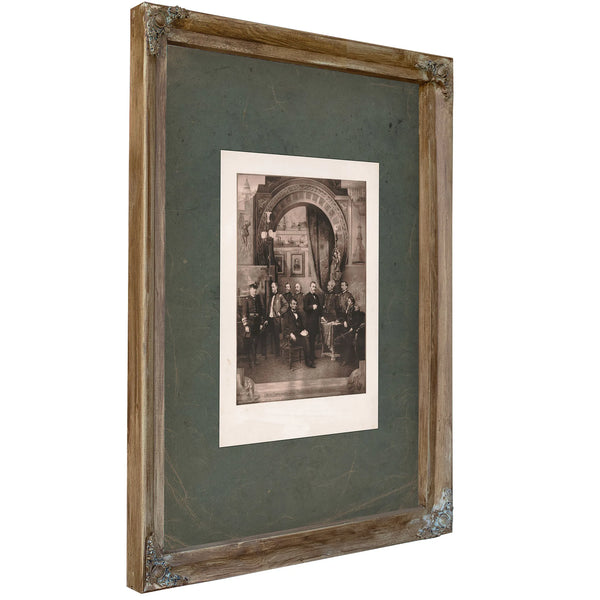 President Abraham Lincoln and His Generals 1884 — Verdigris Framed Canvas Print | Bella Frye