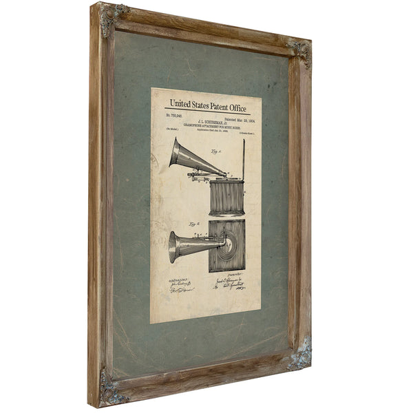 The Schureman Sound Machine Patent Print — Framed Wall Art Room View | Bella Frye