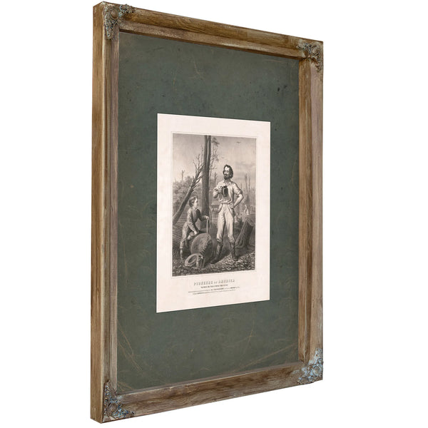 Pioneers of America Westward the Star of Empire Takes Its Way 1897 — Verdigris Framed Canvas Print | Bella Frye