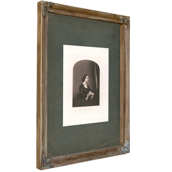 Mrs Stephen a Douglas 19th Century — Verdigris Framed Canvas Print | Bella Frye