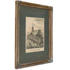 The Old Post Office New York 1877 — Verdigris Framed Canvas Print | Bella Frye