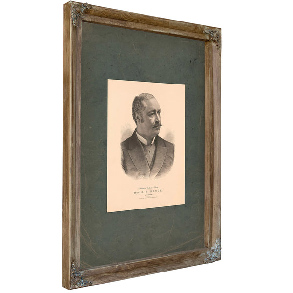 Eminent Colored Men Hon Blanche K Bruce of Mississippi 1884 — Verdigris Framed Canvas Print | Bella Frye