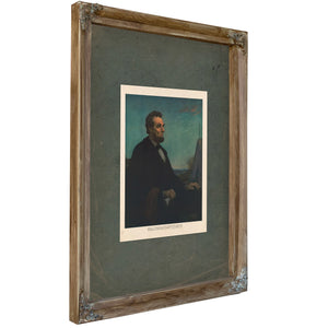 Abraham Lincoln 1921 — Verdigris Framed Canvas Print | Bella Frye