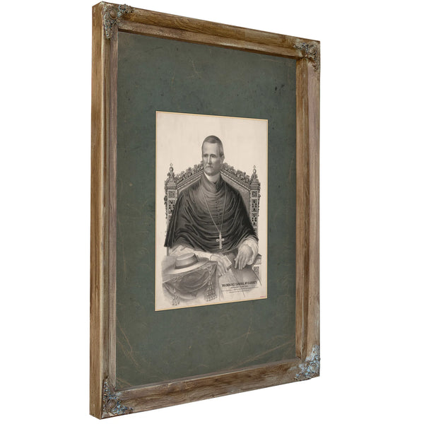 His Eminence Cardinal Mccloskey Archbishop of New York 1875 — Verdigris Framed Canvas Print | Bella Frye