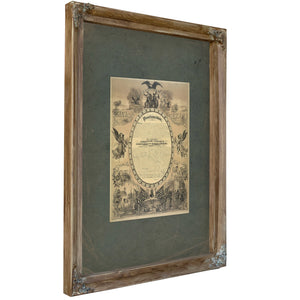 Emancipation Proclamation 1886 — Verdigris Framed Canvas Print | Bella Frye