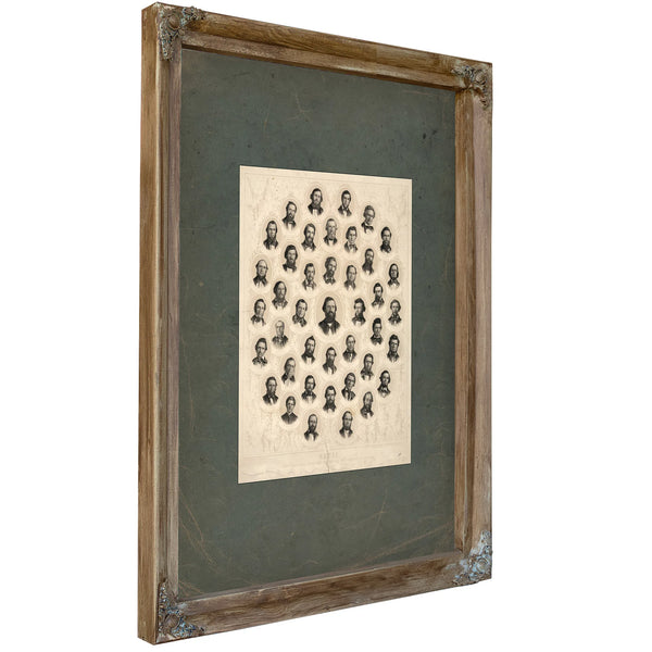House First Free State Legislative Assembly of the Territory of Kansas 19th Century — Verdigris Framed Canvas Print | Bella F