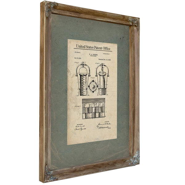 The Parker Wine Cooler Patent of 1893 — Framed Wall Art Room View | Bella Frye
