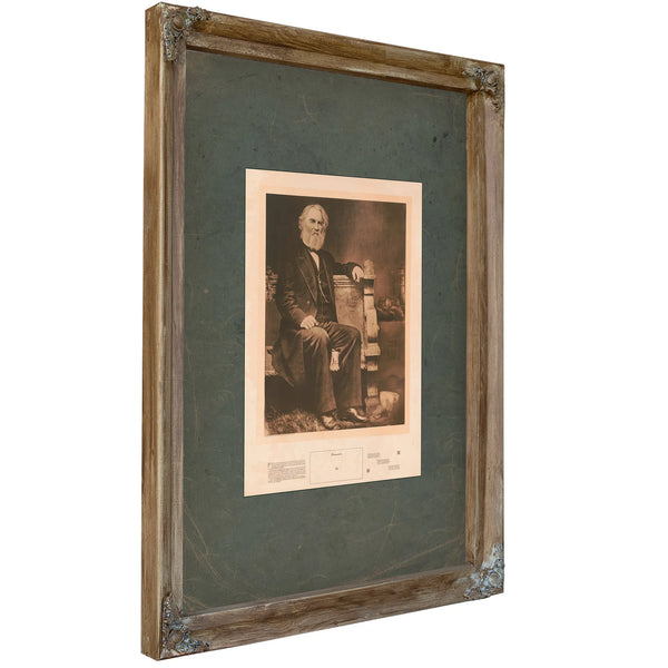 Henry Wadsworth Longfellow 1914 — Verdigris Framed Canvas Print | Bella Frye