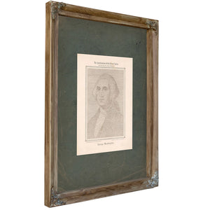 The Constitution of the United States Including Its Amendments George Washington 194 — Verdigris Framed Canvas Print | Bella 