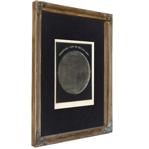 The Dark Side Revealed Smith's Lunar Shadow Study — Verdigris Framed Canvas Print | Bella Frye
