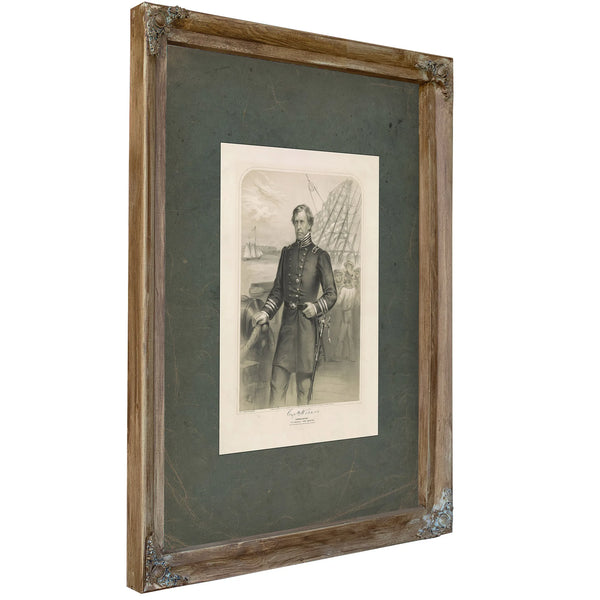 Captain Wilkes 1862 — Verdigris Framed Canvas Print | Bella Frye