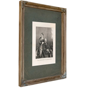 The President and Mrs Hayes 19th Century — Verdigris Framed Canvas Print | Bella Frye