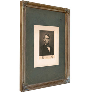 Abraham Lincoln 195 — Verdigris Framed Canvas Print | Bella Frye
